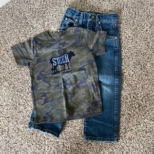 Wrangler tee & jeans